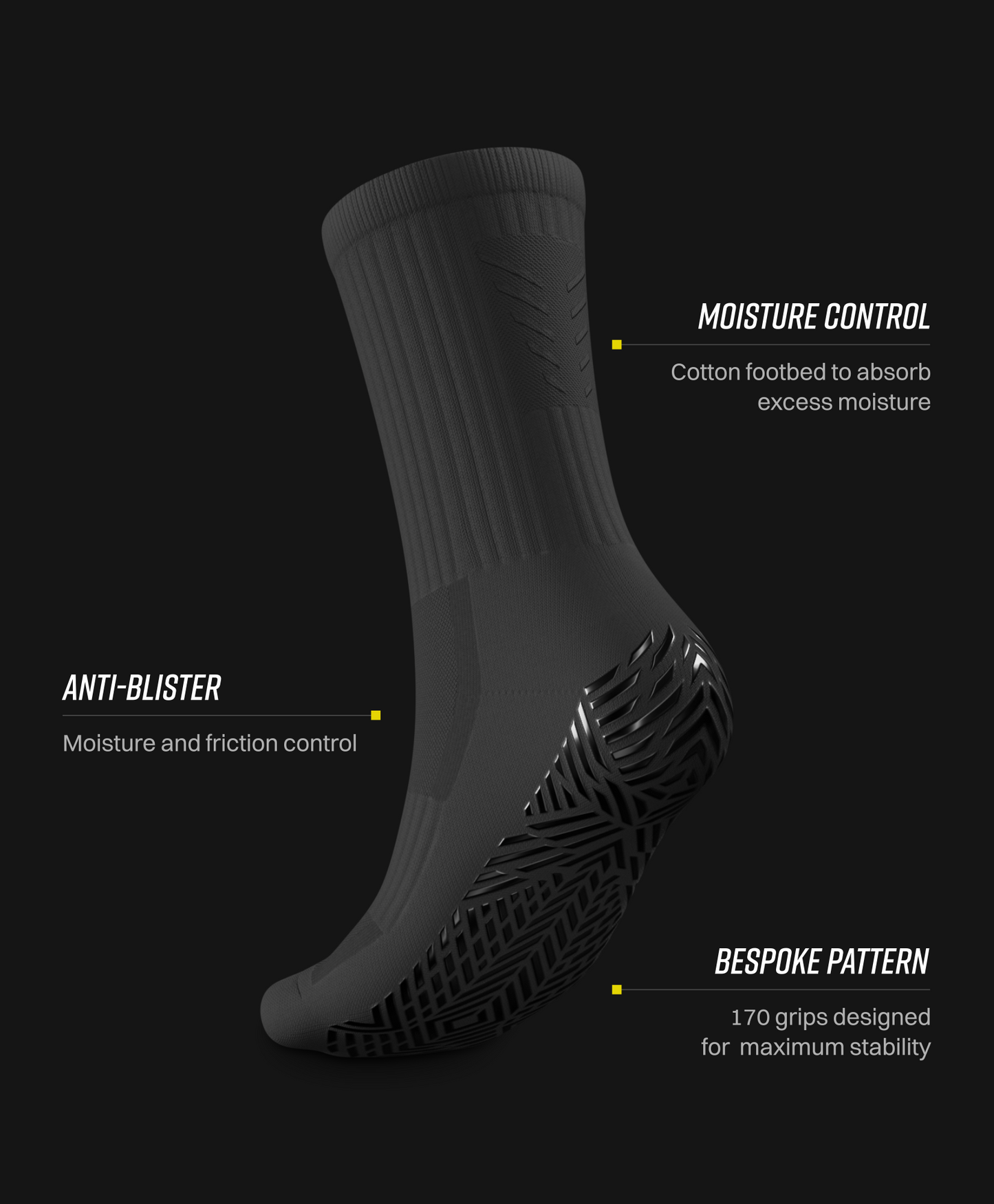 Stealth Mid-Calf Football Grip Socks